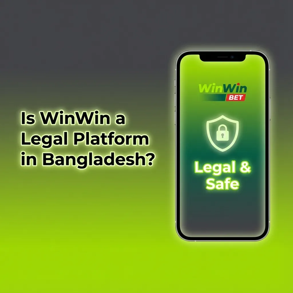 Infographic explaining WinWin’s international gambling license, security, privacy, and legal responsibility in Bangladesh