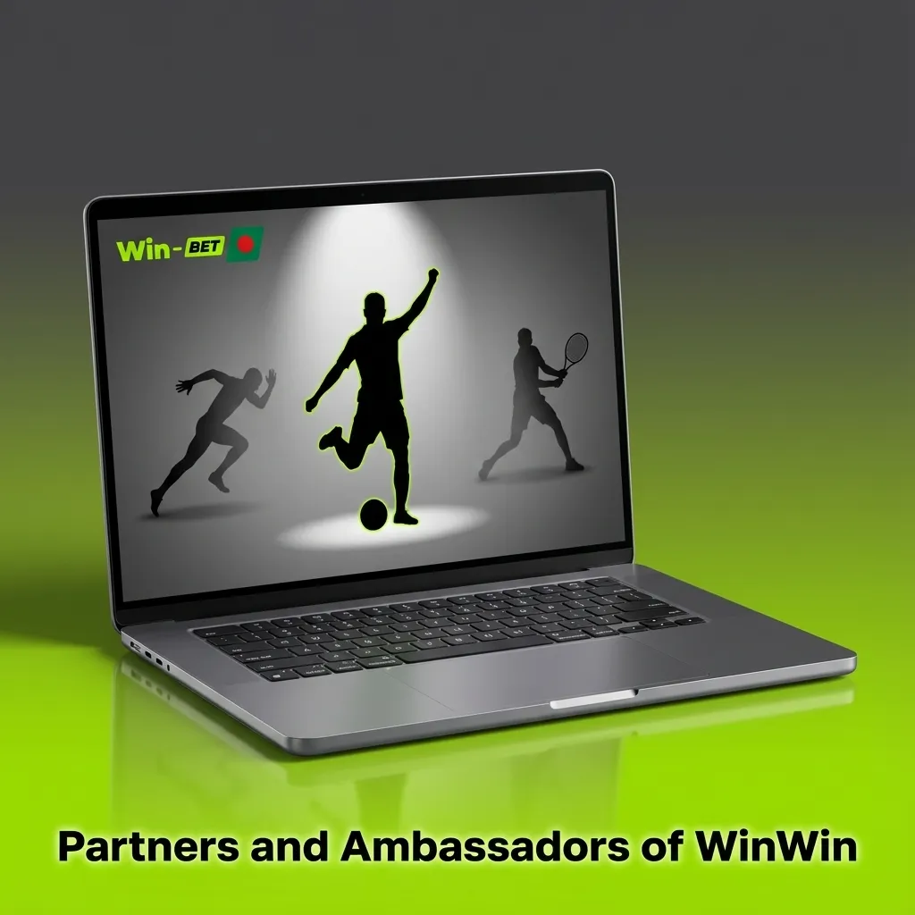 Collage of Bangladeshi sports and gaming ambassadors promoting fair, responsible betting for local WinWin players