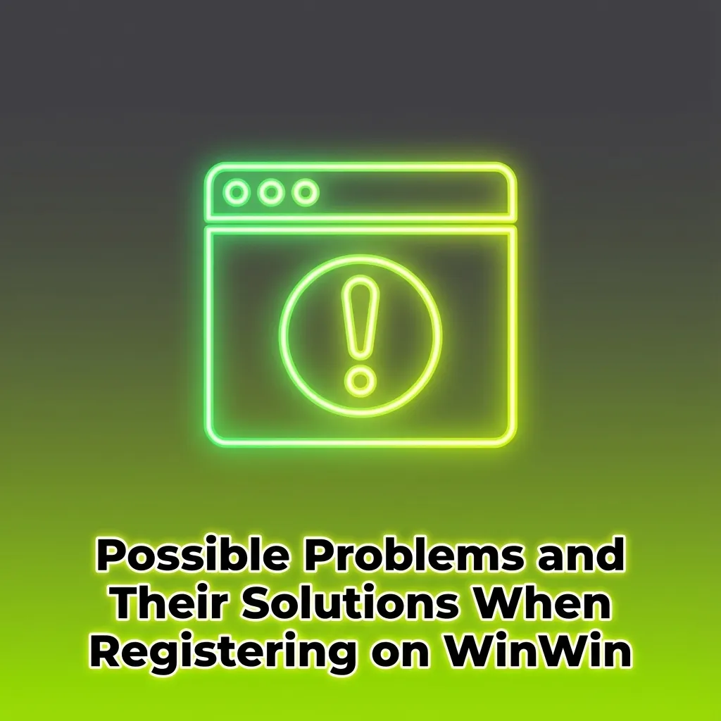 Table showing common WinWin registration problems with matching solutions for SMS, email, form errors, existing accounts, and geo limits