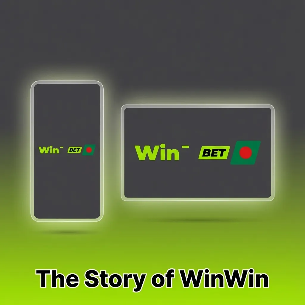 Illustrated timeline of WinWin casino from 2019, featuring founder Arif Rahman and pillars of trust, legality, and support